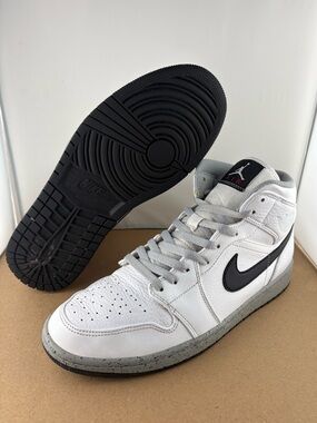 Nike Air Jordan 1 White Concrete Size 10 Sneakers 2018 554724-115 Cement